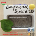 Compound deoxidizer easy for pouring steel slag